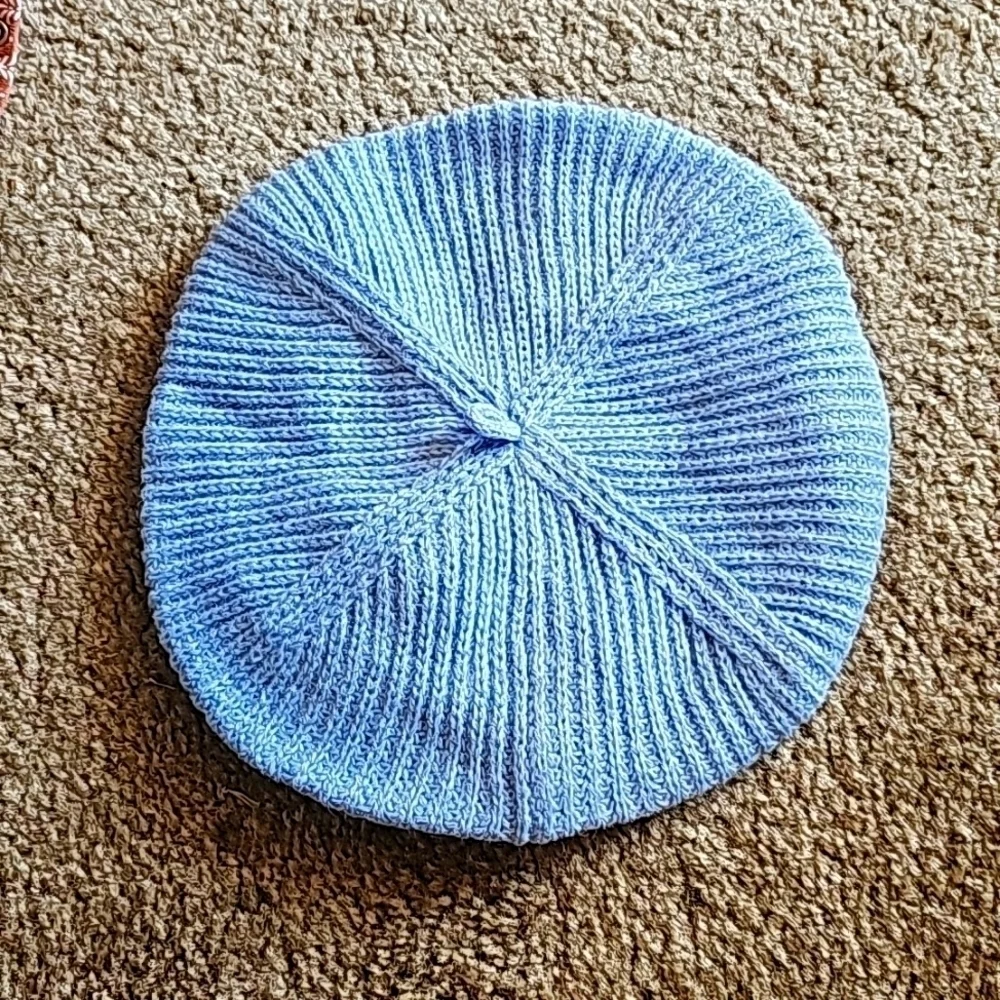 Janie and Jack Girls Blue Knit Beret Size 2T 3T NEW